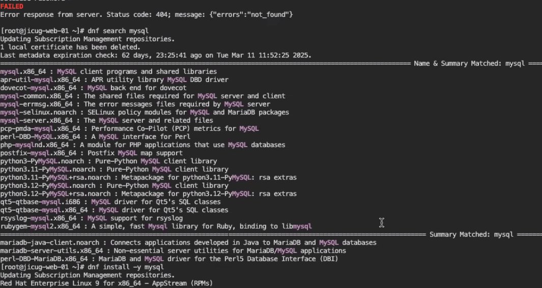 mysql setup